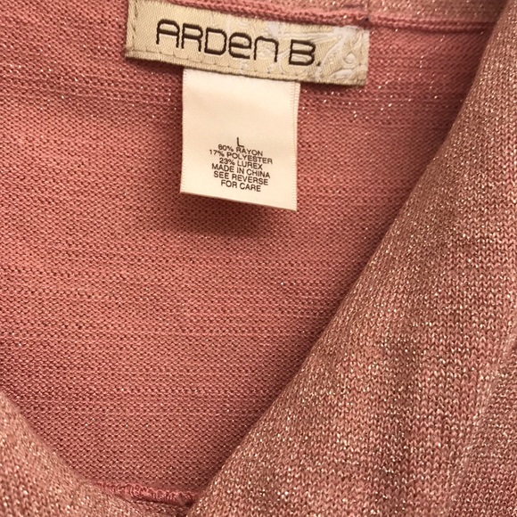 Beautiful glitter baby pink party blouse size L - Picture 2 of 3